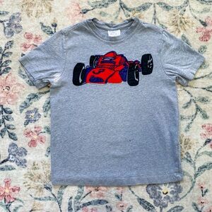 Hanna Andersson Gray Tee with Red Race Car Design